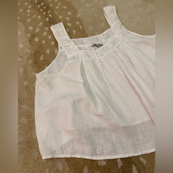 Madewell Embroidered A-line top 100% linen women’s size XL - Picture 5 of 15